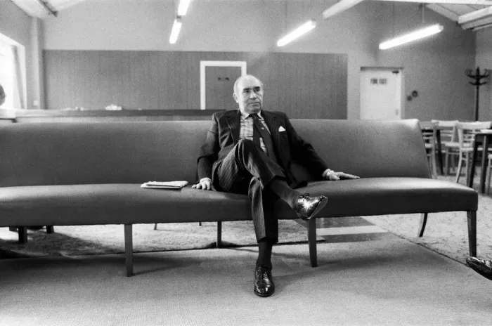 Framed Print : Birmingham City manager Sir Alf Ramsey held a press conference at the Birmingham training Framed Print : Birmingham City manager Sir Alf Ramsey held a press conference at the Birmingham training