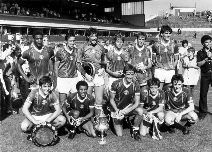Framed Print : Birmingham City players celebrate after their victory over arch rivals Aston Villa in