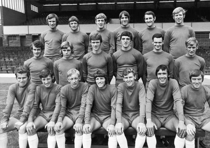 Framed Print : Birmingham City pose for a team group photograph before the start of the 1970 - 1971