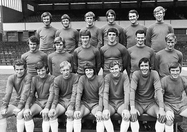 Birmingham City pose for a team group photograph before the start of the 1970 - 1971
