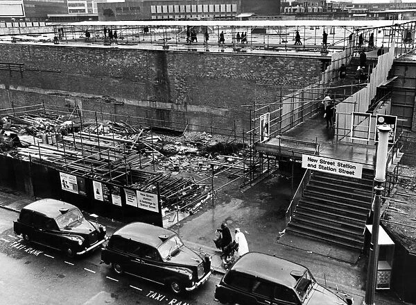Birmingham New Street Station reconstruction. Birmingham, West Midlands. 6th April 1967