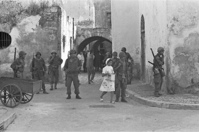 Framed Print : The Bizerte Crisis 1961 French soldiers on the streets of Bizerte Framed Print : The Bizerte Crisis 1961 French soldiers on the streets of Bizerte