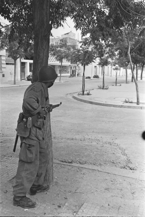 Framed Print : The Bizerte Crisis 1961 French soldiers on the streets of Bizerte Framed Print : The Bizerte Crisis 1961 French soldiers on the streets of Bizerte
