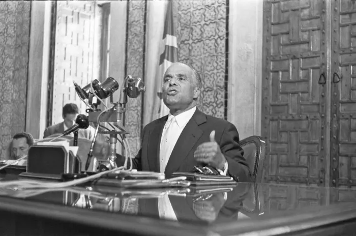 Framed Print : The Bizerte Crisis 1961 Tunisian President Habib Bourguiba seen here addressing Framed Print : The Bizerte Crisis 1961 Tunisian President Habib Bourguiba seen here addressing