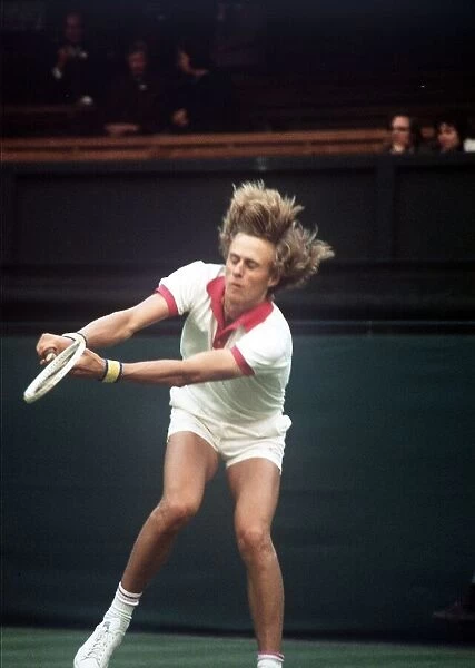 Bjorn Borg competing in the 1974 Wimbledon Tennis Championship