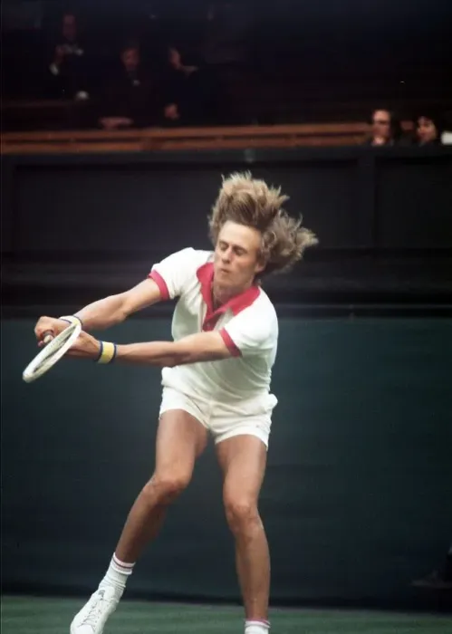 Framed Print : Bjorn Borg competing in the 1974 Wimbledon Tennis Championship Framed Print : Bjorn Borg competing in the 1974 Wimbledon Tennis Championship