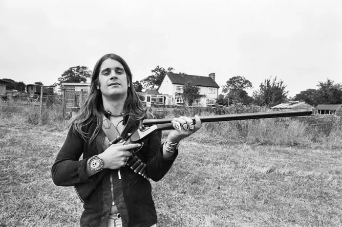 Framed Print : Black Sabbath lead singer Ozzy Osbourne out with his shotgun at his Staffordshire home Framed Print : Black Sabbath lead singer Ozzy Osbourne out with his shotgun at his Staffordshire home