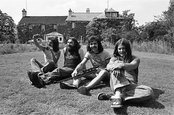 Black Sabbath rock group pictured at Monmouth. Pictured left to right, Geezer Butler