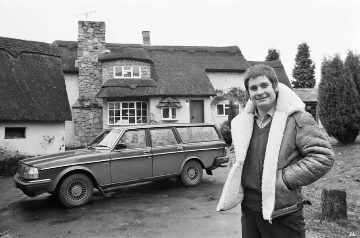 Framed Print : Black Sabbath singer Ozzy Osbourne pictured outside his new house, beside his Volvo car Framed Print : Black Sabbath singer Ozzy Osbourne pictured outside his new house, beside his Volvo car