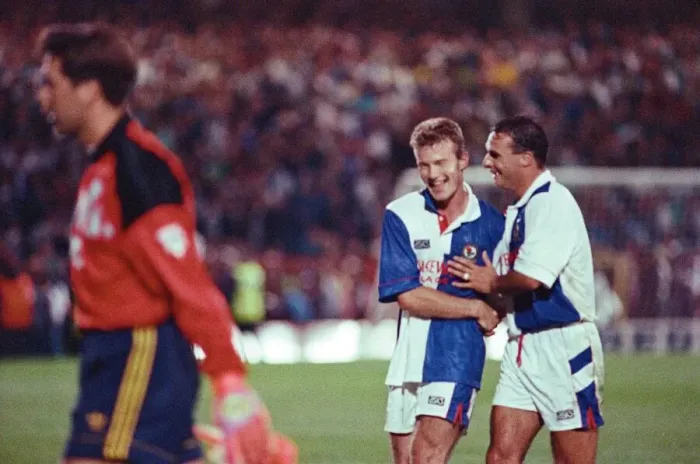 Framed Print : Blackburn Rovers 1-0 Arsenal, Premier League match at Ewood Park, Blackburn. Alan Shearer