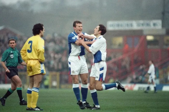Framed Print : Blackburn Rovers 3 - 1 Leeds United, Premier League match at Ewood Park. Alan Shearer Framed Print : Blackburn Rovers 3 - 1 Leeds United, Premier League match at Ewood Park. Alan Shearer