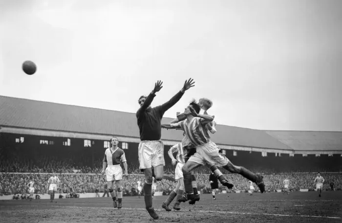 Framed Print : Blackburn v Stoke, league match Saturday 30th March 1957 Framed Print : Blackburn v Stoke, league match Saturday 30th March 1957