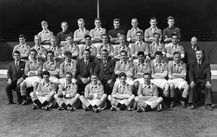 Framed Print : Blackpool A. F. C. Season 1951 / 1952. Back row: J. Taylor, W. Hall, T. Garrett, L. E Framed Print : Blackpool A. F. C. Season 1951 / 1952. Back row: J. Taylor, W. Hall, T. Garrett, L. E