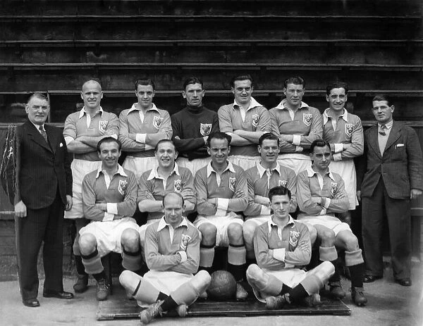 Blackpool. F. C. Back row. L-R: J. Smith (manager) Suart, Shimwell, Robinson, Hayward