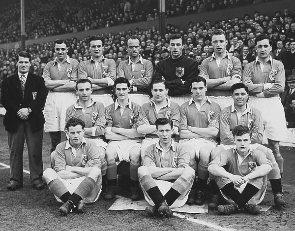 Blackpool FC 1951 F. A. Cup finalists pose for a team picture