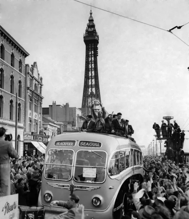 Framed Print : Blackpool homecomming... For the first time in history the famous Blackpool Tower is Framed Print : Blackpool homecomming... For the first time in history the famous Blackpool Tower is