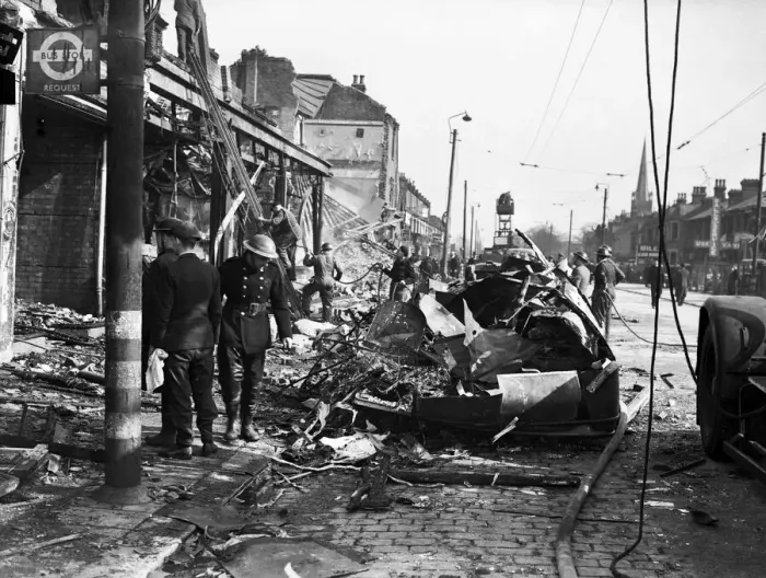 Framed Print : The Blitz was a German bombing campaign against the United Kingdom during the Second