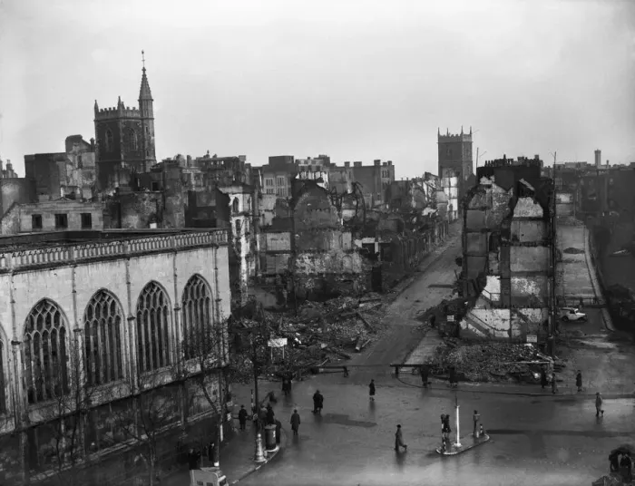 Framed Print : The Blitz was a German bombing campaign against the United Kingdom during the Second Framed Print : The Blitz was a German bombing campaign against the United Kingdom during the Second