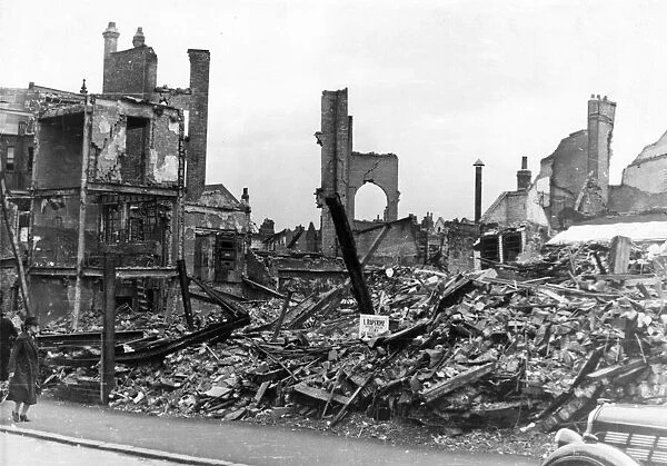The Blitz. Hull. Yorkshire. February 1941. Picture shows Chariot Street