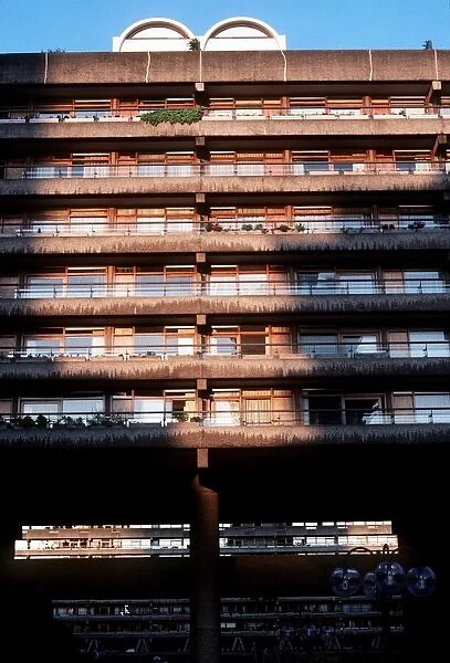 Block of flats Barbican Centre London Circa 1985. Circa 1985