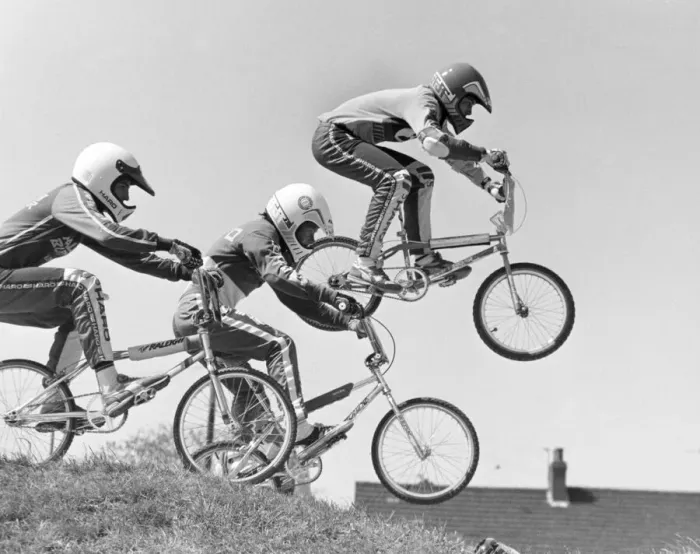 Framed Print : BMX Area Championships on the BMX track at Redcar Racecourse, 20th May 1988