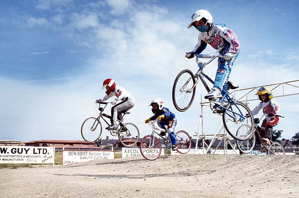 BMX Cycling, 5th August 1989. Lads from the Cleveland BMX Club