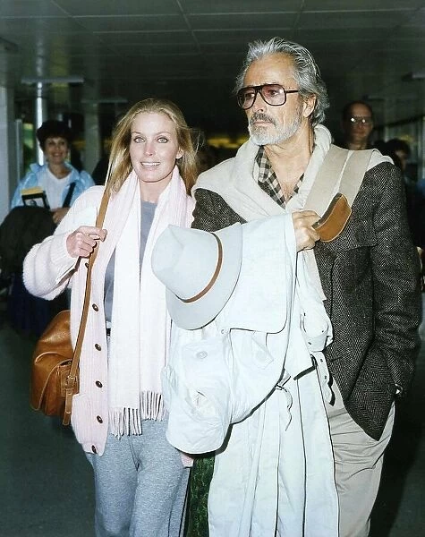 Bo Derek actress with husband John at airport