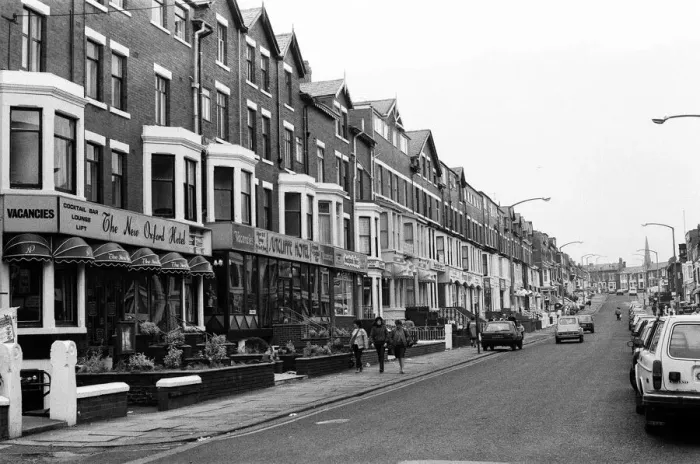 Framed Print : Boarding houses in Blackpool, Lancashire. 29th January 1987 Framed Print : Boarding houses in Blackpool, Lancashire. 29th January 1987
