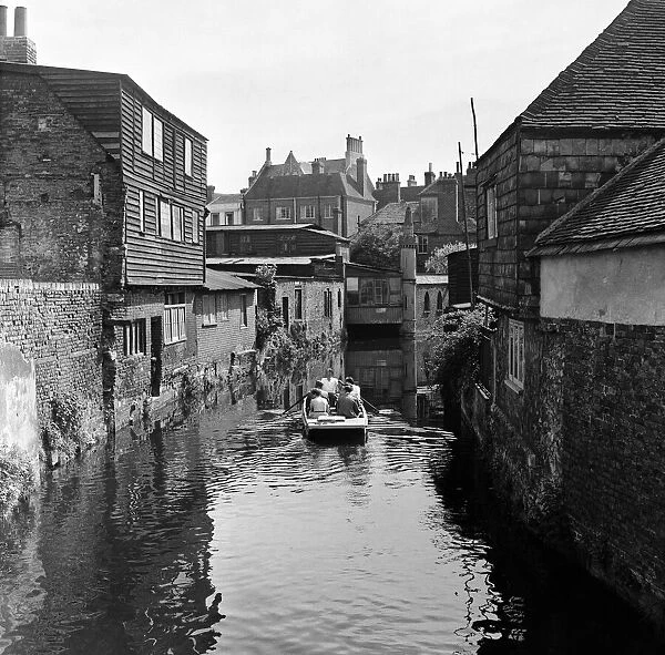 On a boat in Canterbury, Kent. 2nd June 1954