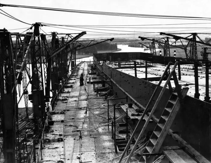 Framed Print : Boat deck of the Cunard White Star ocean liner Queen Mary, 26th September 1934 Framed Print : Boat deck of the Cunard White Star ocean liner Queen Mary, 26th September 1934