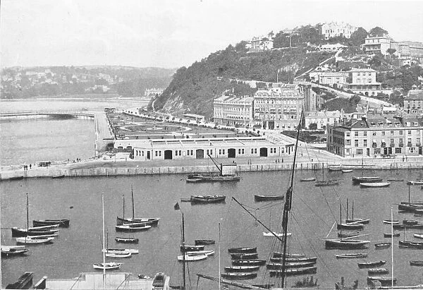 Boats in Torquay Harbour. Circa 1890