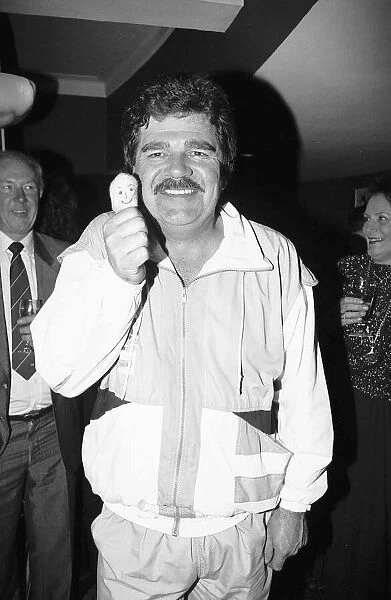 Bob Carolgees Actor showing his injured thumb to camera at the opening night party for