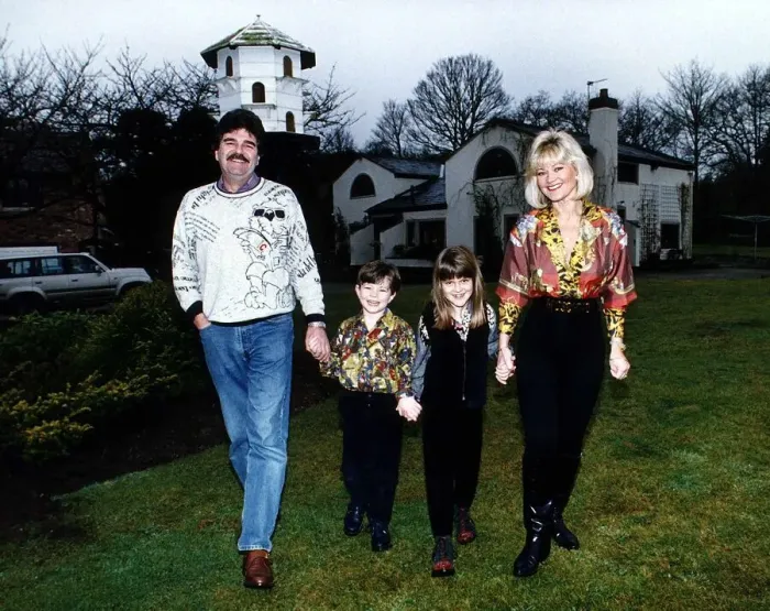 Framed Print : Bob Carolgees childrens television presenter with family