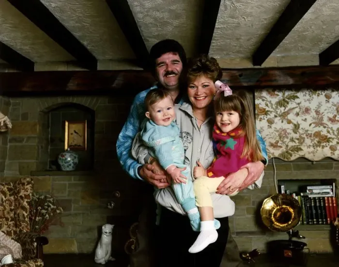 Framed Print : Bob Carolgees TV Presenter Surprise Surprise with family at home Framed Print : Bob Carolgees TV Presenter Surprise Surprise with family at home