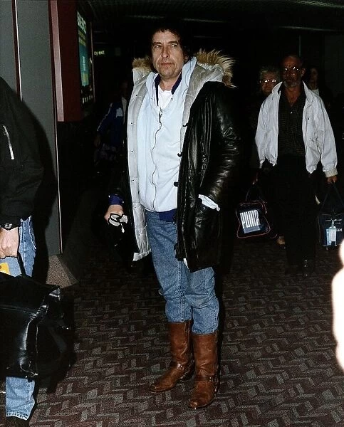 Bob Dylan Pop Singer at Heathrow Airport
