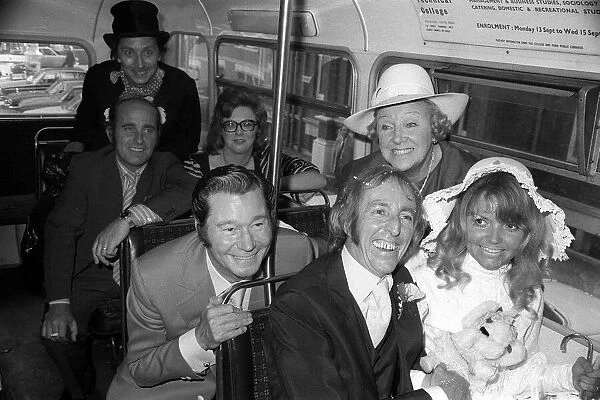Bob Grant actor from TV series On The Buses marries Kim Benwell a bunny girl at Caxton