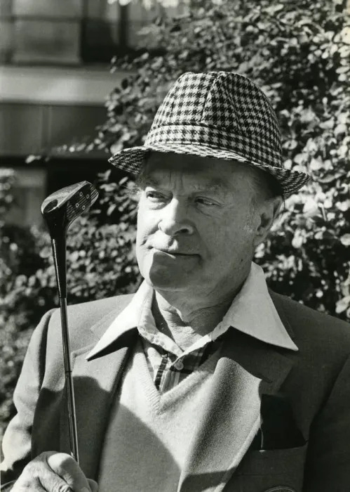 Framed Print : Bob Hope holding golf club - September 1981 23  /  09  /  1981
