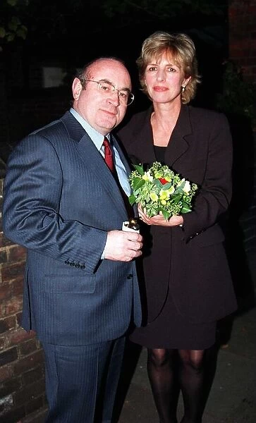 Bob Hoskins actor with his wife arrive for Michael Winners birthday party