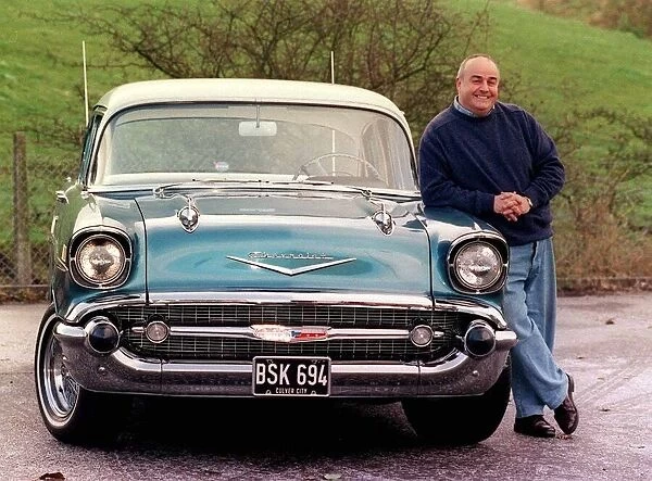 BOB JAMES WITH HIS 1957 CHEVY car December 1999 ROAD RECORD Supplement
