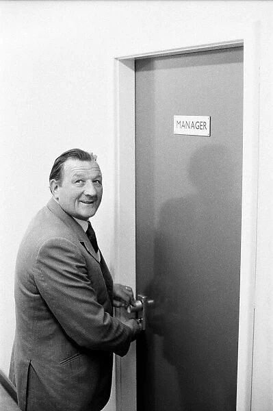 Bob Paisley at Anfield after taking over as Liverpool manager following the resignation