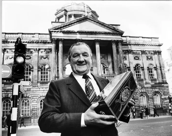 Framed Print : Bob Paisley former Liverpool FC Manager, granted Freedom of the City of Liverpool Framed Print : Bob Paisley former Liverpool FC Manager, granted Freedom of the City of Liverpool