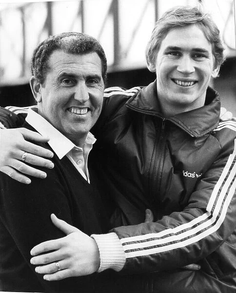 Bobby Campbell Portsmouth manager (left) with Alan Knight Portsmouth goalkeeper at