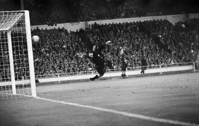 Framed Print : Bobby Charlton England football player 1966 Scores goal against goalkeeper Ignacio Framed Print : Bobby Charlton England football player 1966 Scores goal against goalkeeper Ignacio