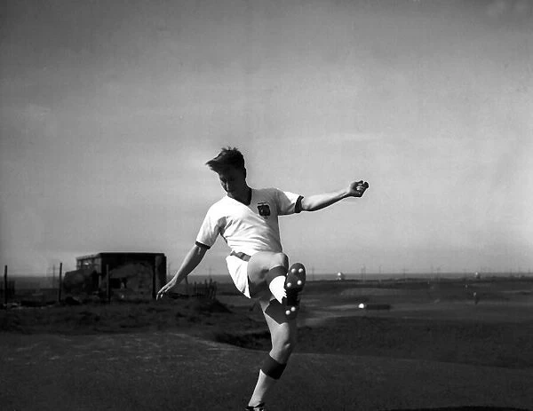 Bobby Charlton of Manchester United during a training session May 1959