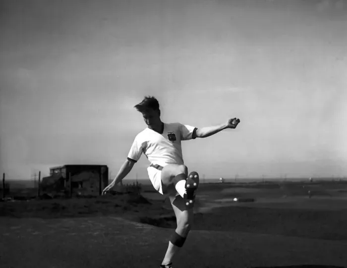 Framed Print : Bobby Charlton of Manchester United during a training session May 1959