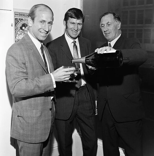 Bobby Charlton opens Tony Books fitted furniture business