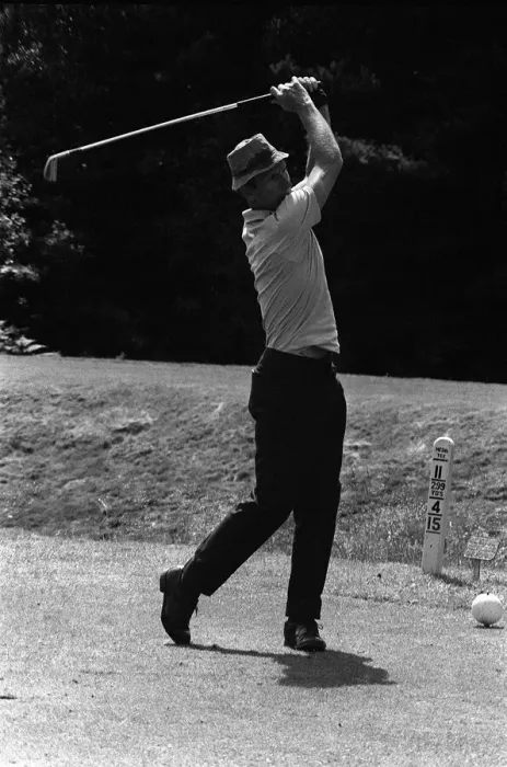 Framed Print : Bobby Charlton playing golf July 1968 Framed Print : Bobby Charlton playing golf July 1968