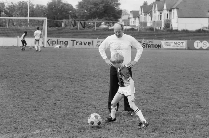 Framed Print : Bobby Charlton, (right) ex football player for Manchester United