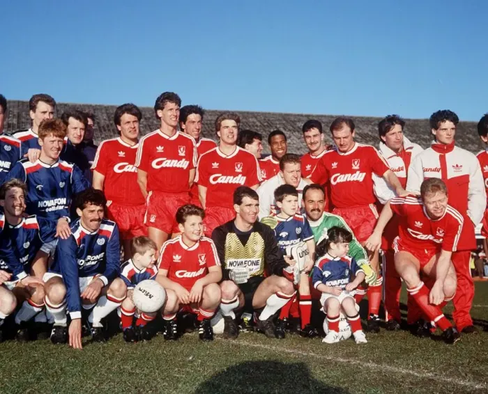 Framed Print : Bobby Geddes testimonial match players February 1989 Framed Print : Bobby Geddes testimonial match players February 1989