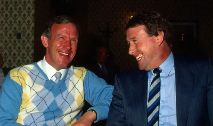Framed Print : Bobby Lennox and Willie Wallace attend a reunion lunch to celebrate the 20th anniversary